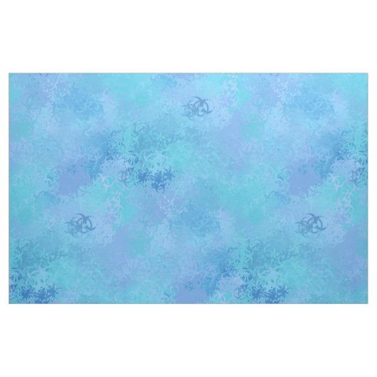 パープルミスト生物学的災害［有害物質］シンボル迷彩柄布 ファブリック (ファットクウォーター)