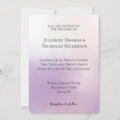 パープルミスト結婚ズ 招待状 (正面)