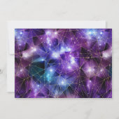 パープルミッドナイトクリスタル銀河系キンセアニェラ写真 招待状 (裏面)