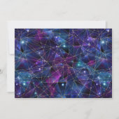 パープルミッドナイトクリスタル銀河系キンセアニェラ写真 招待状 (裏面)