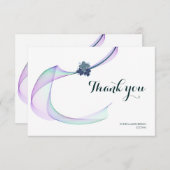 パープルミニフローラサンキューカード (正面/裏面)