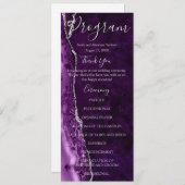パープルミニマフォーマルリストラグジュアリー結婚式 プログラム (正面/裏面)