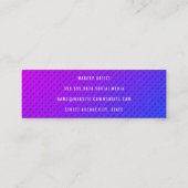 パープルミニマリストブレンドキュラシブフォント スキニー名刺 (裏面)
