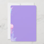 パープルミニマリストマーメイド誕生日招待 招待状 (裏面)
