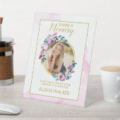 パープルミニマリズム共有メモリ葬儀サイン 台座サイン (インサイチュ)