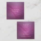 パープルミニマルテンプレートプロフェッショナル モダン スクエア名刺 (正面/裏面)