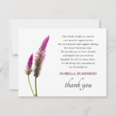 パープルミニマルフラワーのお葬式 サンキューカード (正面)