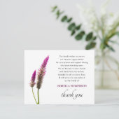 パープルミニマルフラワーのお葬式 サンキューカード (スタンド正面)