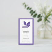 パープルミニマルモダンリスト 名刺 (スタンド正面)