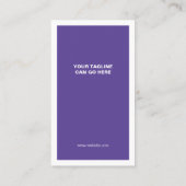 パープルミニマルモダンリスト 名刺 (裏面)