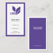 パープルミニマルモダンリスト 名刺 (正面/裏面)