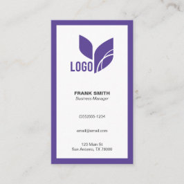 パープルミニマルモダンリスト 名刺