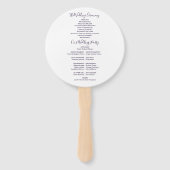 パープルミニマル結婚式 プログラム ハンドファン (裏面)