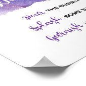 パープルミモザバー標識 ポスター (角)