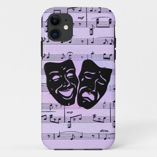 パープルミュージックと演劇の仮面 Case-Mate iPhoneケース (裏面)
