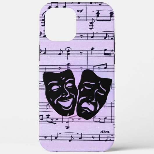 パープルミュージックと演劇の仮面 Case-Mate iPhoneケース (裏面)