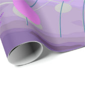 パープルミュージックノート抽象芸術ラッピング紙 ラッピングペーパー (ロールコーナー)