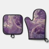 パープルミルキーウェイ 鍋つかみ&鍋敷きセット (正面)