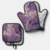 パープルミルキーウェイ 鍋つかみ&鍋敷きセット (正面/裏面)