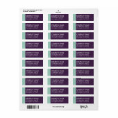 パープルミントカラーブロッモダンク ラベル (フルシート)