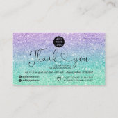 パープルミントグリッターのロゴの感謝してい順序 名刺 (正面)