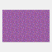 パープルミントチキンエッグチューリップイースターパターン ラッピングペーパーシート (正面2)