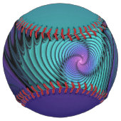 パープルミーツターコイズモダン抽象芸術アート名 ソフトボール (裏面)