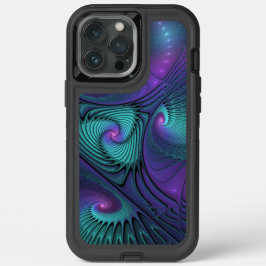 パープルミートターコイズモダン抽象芸術フラクタル