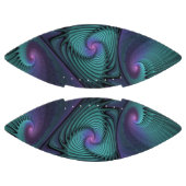 パープルミートターコイズモダン抽象芸術フラクタル アメリカンフットボール (パネル)