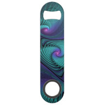 パープルミートターコイズモダン抽象芸術フラクタル