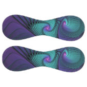 パープルミートターコイズモダン抽象芸術フラクタル ソフトボール (パネル)