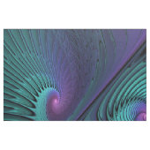 パープルミートターコイズモダン抽象芸術フラクタル ファブリック (ファットクウォーター)