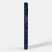 パープルミートターコイズモダン抽象芸術フラクタル Case-Mate iPhoneケース (裏面 / 右)