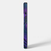 パープルミートターコイズモダン抽象芸術フラクタル Case-Mate iPhoneケース (裏面 / 左)