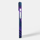 パープルミートターコイズモダン抽象芸術フラクタル Case-Mate iPhoneケース (裏面 / 左)