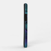 パープルミートターコイズモダン抽象芸術フラクタル Case-Mate iPhoneケース (裏面/右)