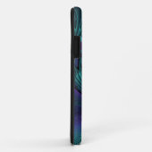 パープルミートターコイズモダン抽象芸術フラクタル Case-Mate iPhoneケース (裏面/右)