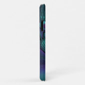 パープルミートターコイズモダン抽象芸術フラクタル Case-Mate iPhoneケース (裏面/右)