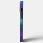 パープルミートターコイズモダン抽象芸術フラクタル Case-Mate iPhoneケース (裏面 / 左)