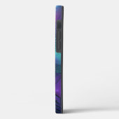 パープルミートターコイズモダン抽象芸術フラクタル Case-Mate iPhoneケース (裏面 / 左)