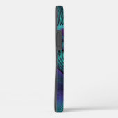 パープルミートターコイズモダン抽象芸術フラクタル Case-Mate iPhoneケース (裏面 / 右)