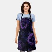 パープルムーディーズバラ エプロン (着用した状態)