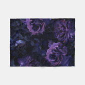 パープルムーディーズバラ フリースブランケット (正面(横))