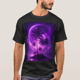 パープルムーンアイランドの夢の風景 Tシャツ