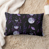パープルムーンズ&モスボタニカル装飾用クッション ランバークッション (ブランケット)