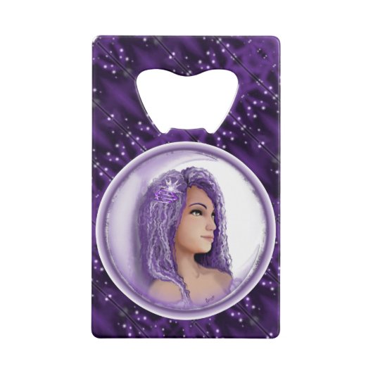 パープルムーンチャイルドクレジットカードボトルオープナー クレジットカード栓抜き (裏面)