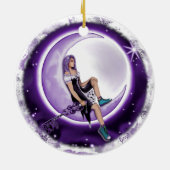 パープルムーンチャイルドセラミックオーナメント セラミックオーナメント (裏面)