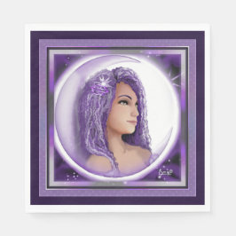 パープルムーンチャイルドナプキンス スタンダードランチョンナプキン