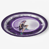 パープルムーンチャイルド紙プレート ペーパープレート (アングル)