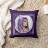 パープルムーンチャイルド装飾用クッション クッション (ブランケット)